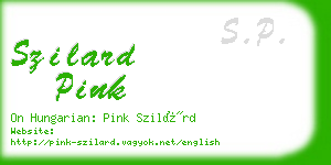 szilard pink business card